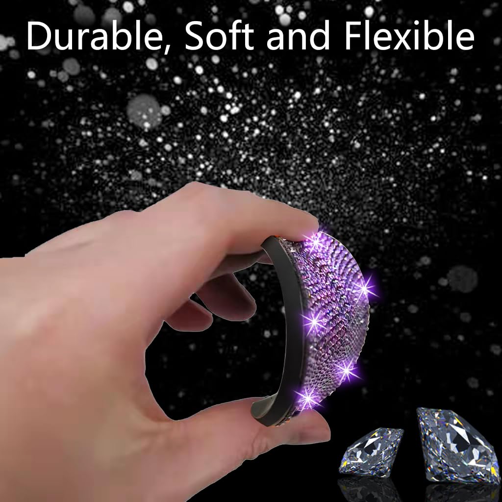 Nbtepem 4Pcs Bling Car Cup Holder Coaster, 2.75 Inch Anti-Slip Shockproof Universal Car Coasters Insert Bling Crystal Rhinestone