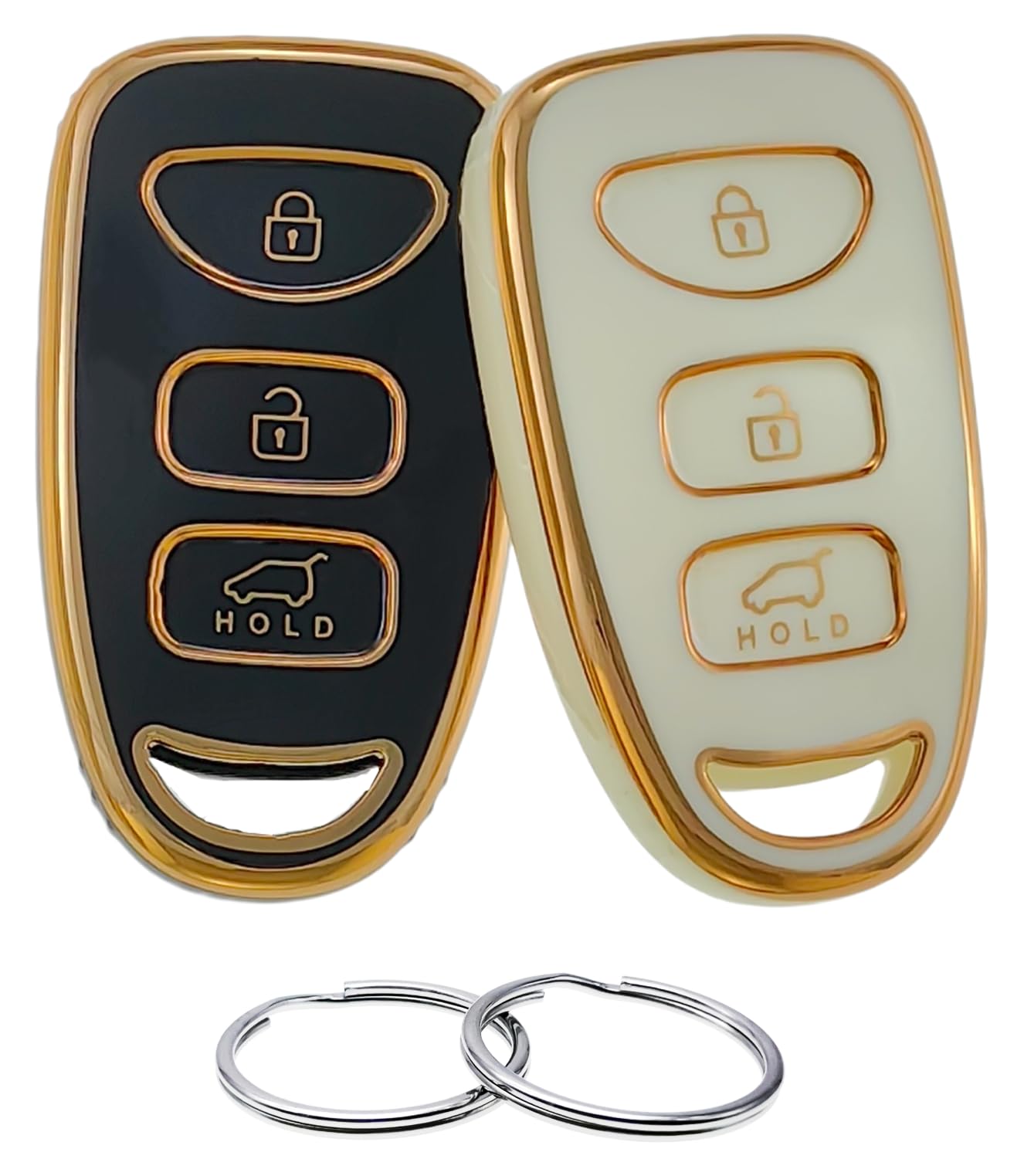 REPROTECTING TPU Key Fob Cover Compatible with 2006-2020 Hyundai Accent Elantra Genesis Sonata Kia Forte Optima Rondo Sorento Sp
