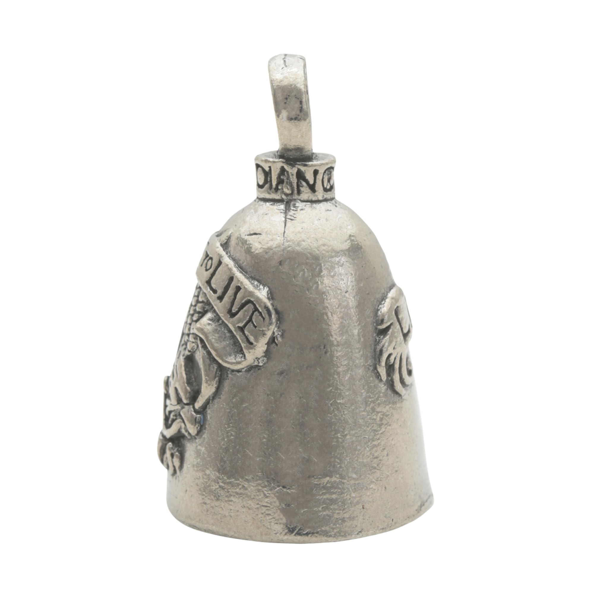 Guardian Bell Live To Ride Good Luck Bell W/Keyring & Black Velvet Gift Bag | Motorcycle Bell | Lead-Free Pewter | Good Luck Gif