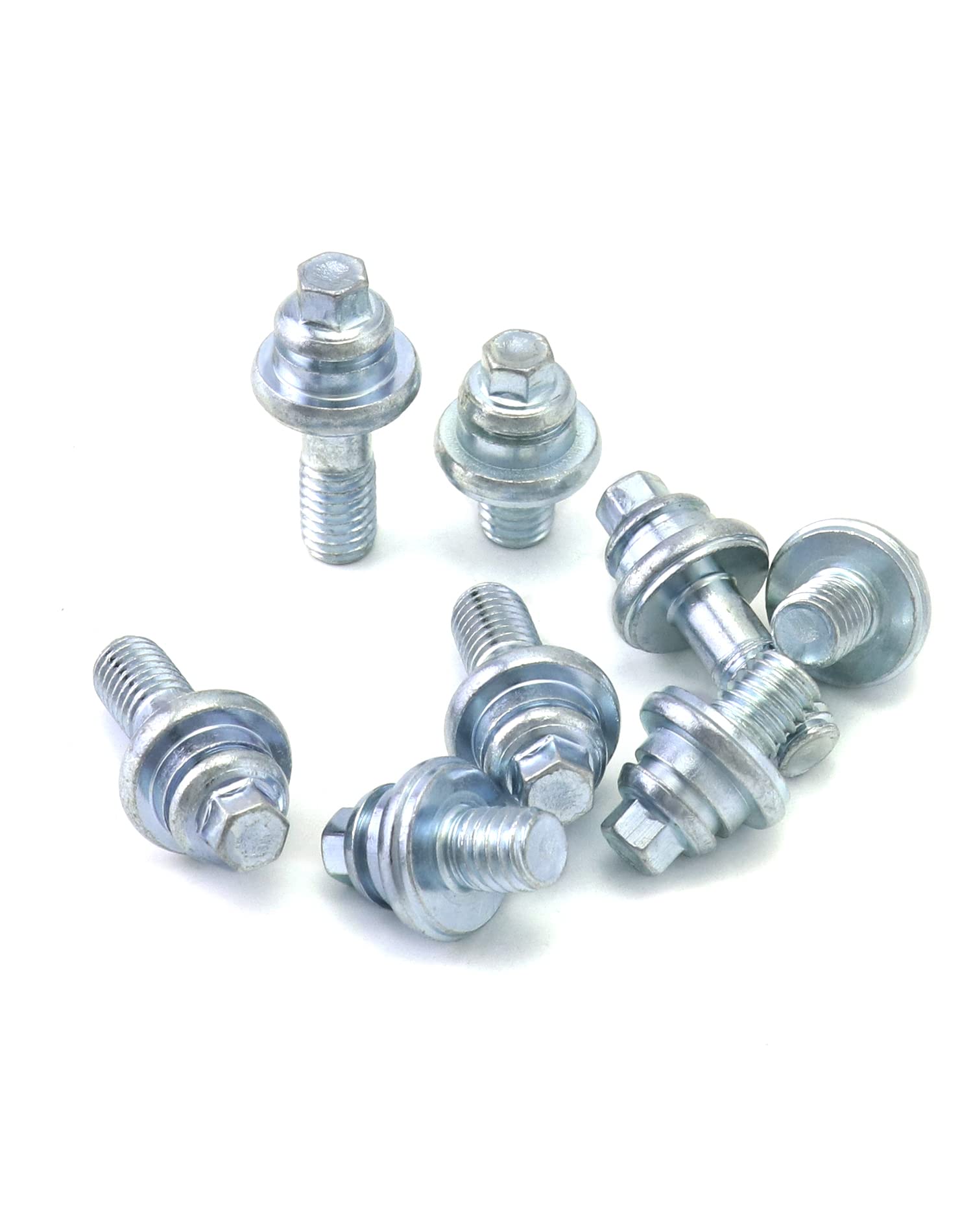 QWORK Side Post Battery Terminal Bolt, 4 Pairs 3/8'' Standard Battery Terminal Stud Connector, Battery Binding Post Extender Stu