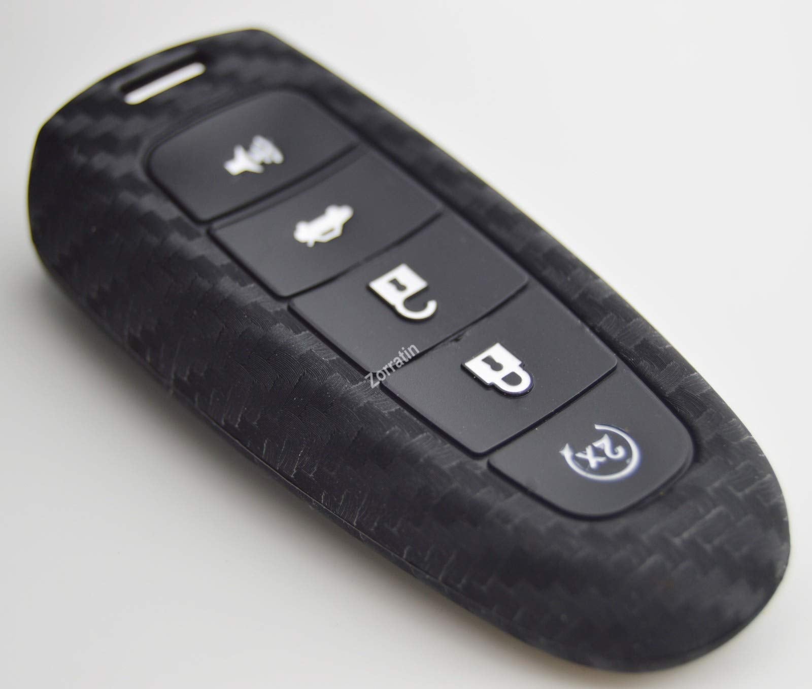 Carbon Silicone Key Fob Cover Protector with Keychain for Ford Focus Edge Escape Explorer Expedition Taurus & Lincoln MKT MKX Na