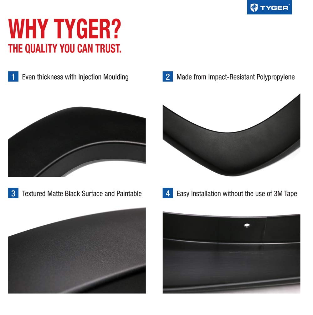 Tyger Auto TG-FF6C4298 for 2007-2013 Chevy Silverado 1500 5.8' Short Bed (NOT for Sierra) | Excl. 2007 Classic models | Paintabl