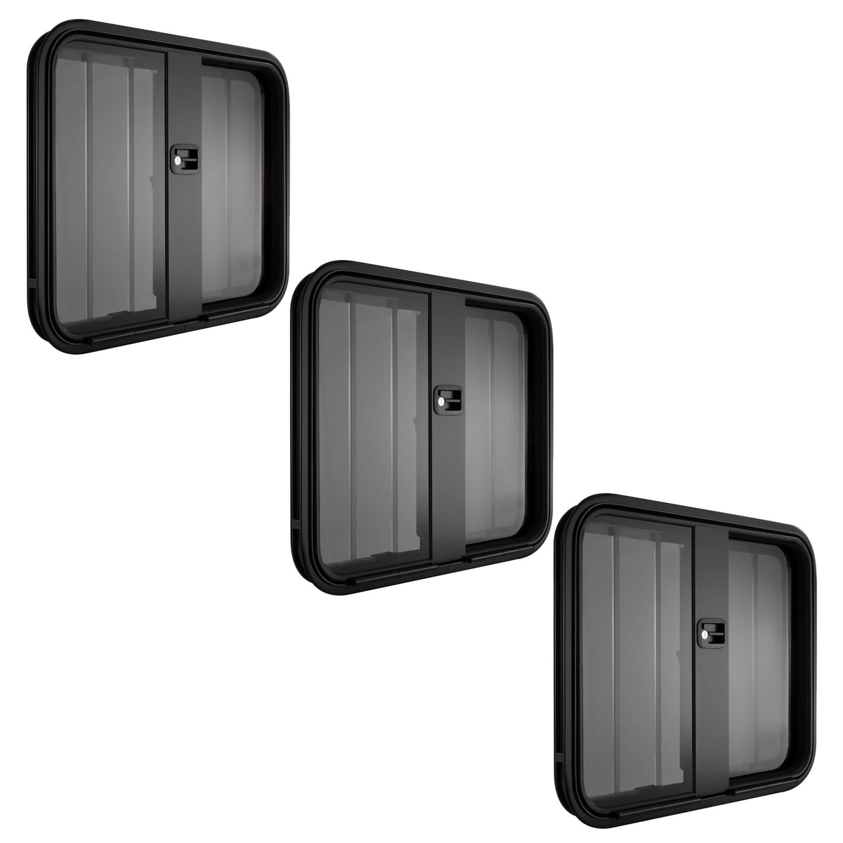 RecPro Horse Trailer Drop Down Feeder Windows | 30'' W x 20'' L | Radius Rounded Corner Design | 1 1/2 Inch Trim Kit Optional (Y