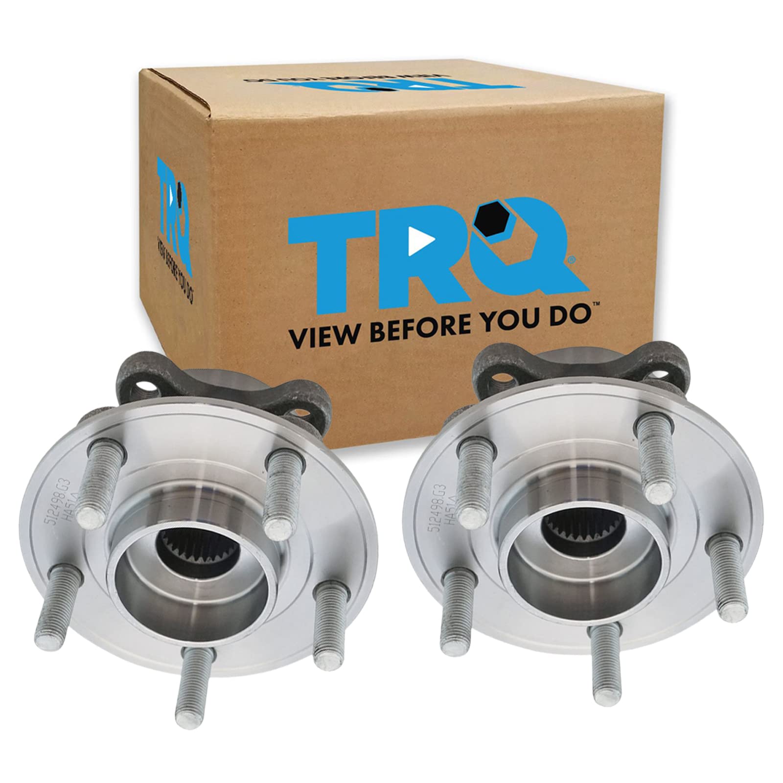 Trq Front Rear Wheel Hub Bearings Assembly Set Compatible With 2013-2020 Ford Fusion 2019-2020 Police Responder Hybrid Ssv Plug-