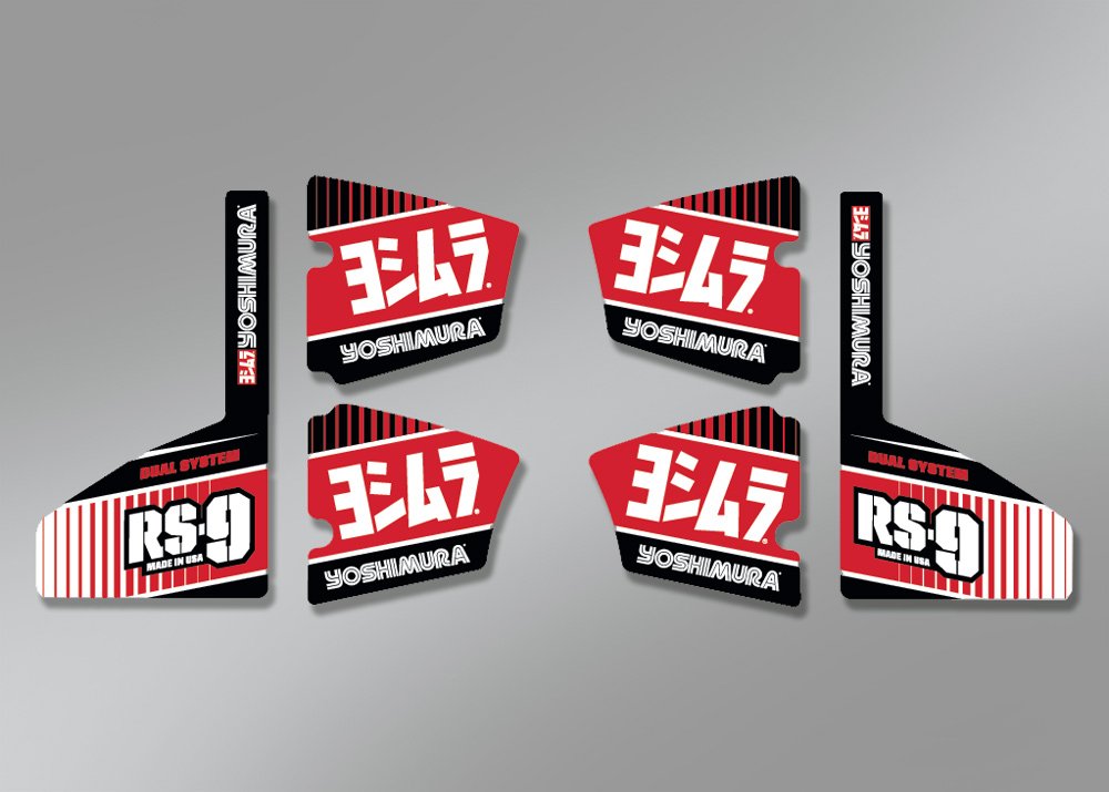 Yoshimura Rs9-Nb004 Rs9 End Cap Decal Set For Left And Right
