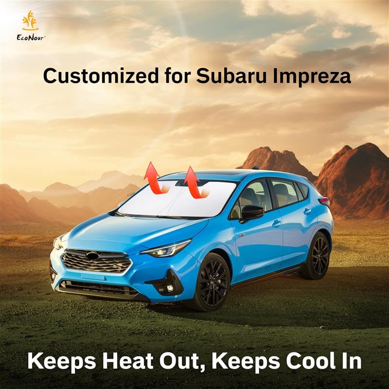 For Subaru Impreza 2017-2024 2025 Car Windshield Sunshade - Econour 240T Polyester Material Cars Sun Visor Reflector - Blocks Uv