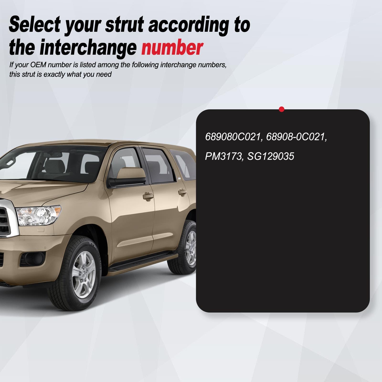 Vepagoo Pm3173 Rear Liftgate Tailgate Back Hatch Gas Struts Compatible With 2008-2023 Toyota Sequoia, Rear Door Lift Supports, T