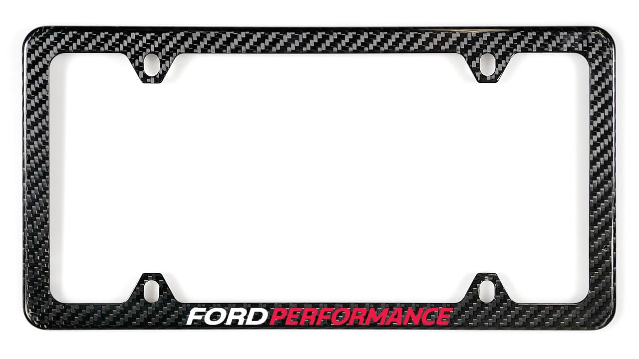 Ford Performance Genuine Carbon Fiber License Plate Frame With Uv Printed Imprint