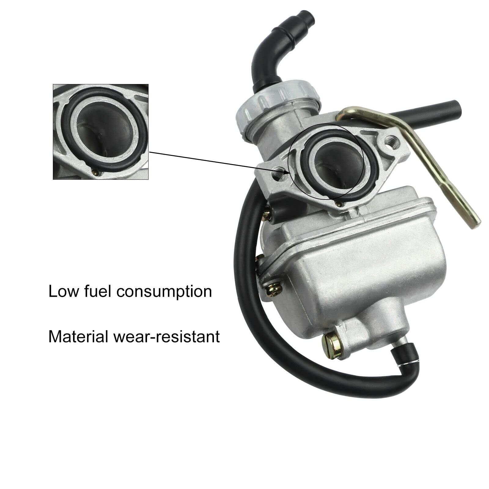 Flypig Carburetor Carb W/Throttle Grip Cable For Honda Pz20 Xr50R Xr70R Xr75 Xl80S Xr80R Xl75 Xl70 Sl70 Z50R Xr100R Taotao Nst Sunl Kazuma Baja 50-140Cc