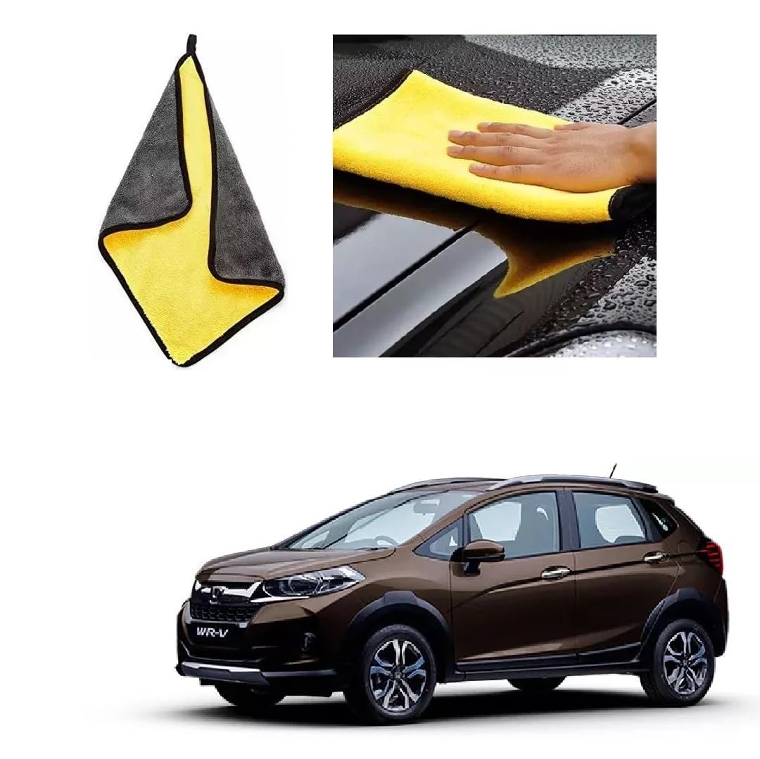 Car Cleaning and DetailingDual Sided Microfiber Cloth 600 GSM 40cm x 40cm (Pack of 2) Suitable for WRV