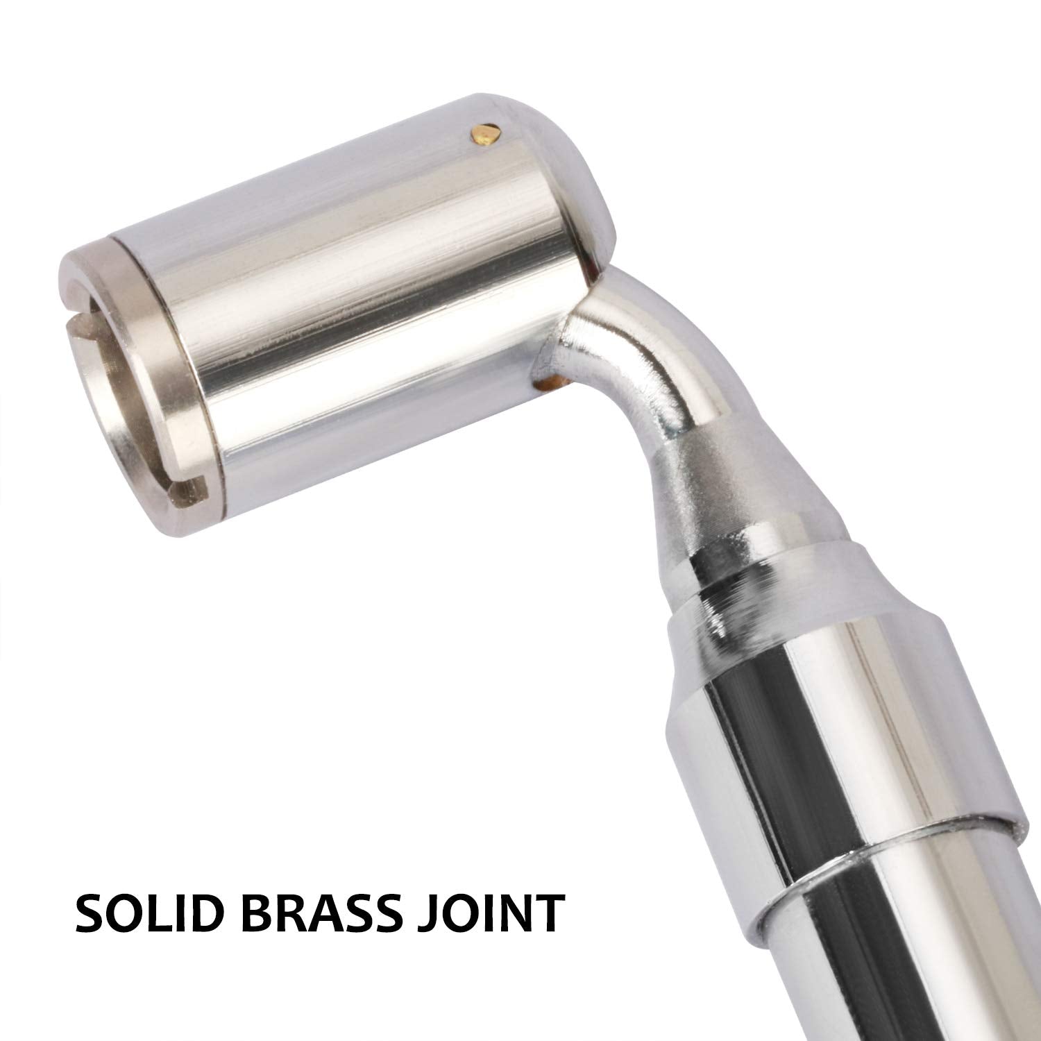 Measureman Heavy Duty Large Bore Dual Head Truck Tire Gauge, 360 Swivel Chuck, Solid Brass Body, Aluminum Slide,Range 10-150psi