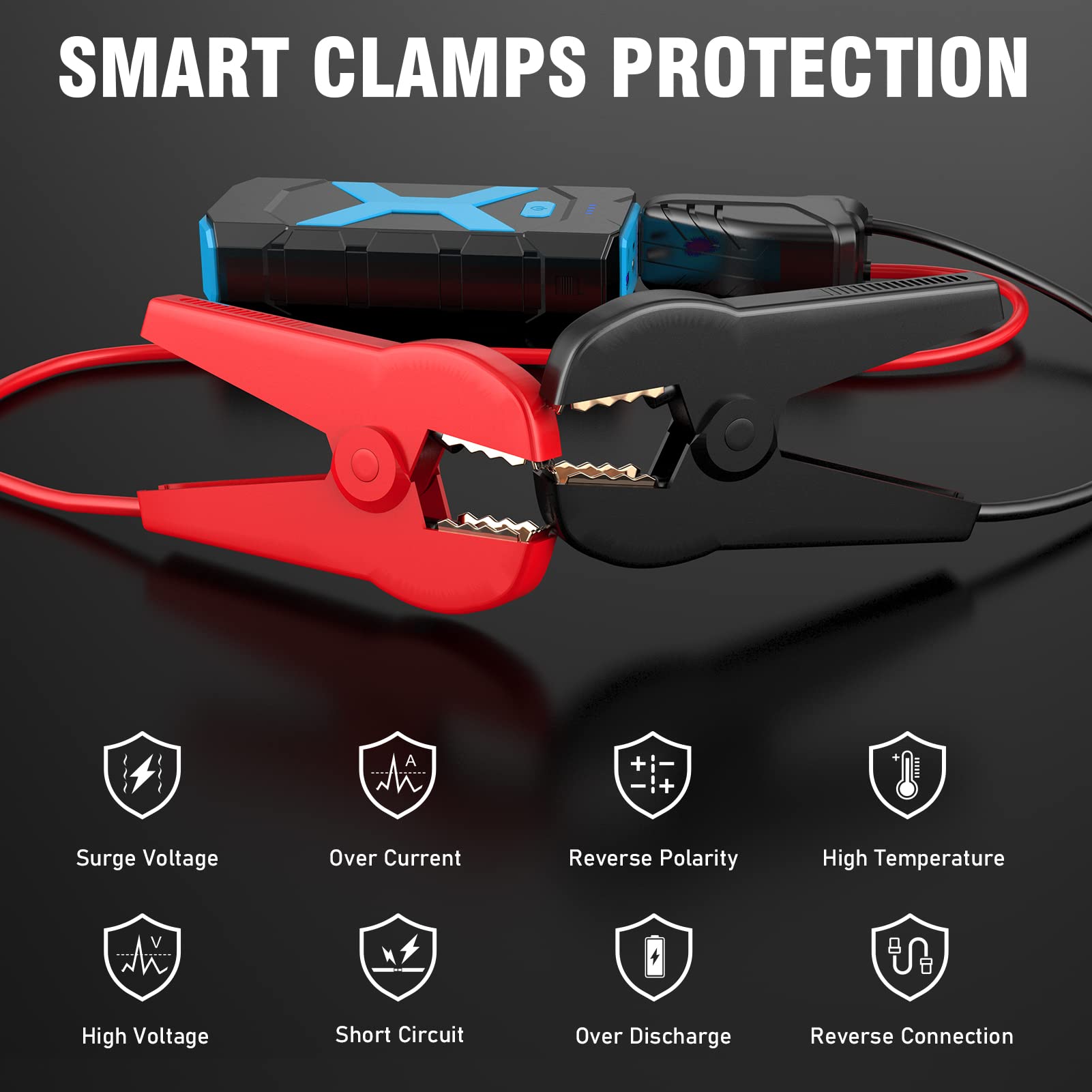 2000A Jump Starter Battery Pack 12V Battery Jumper Starter Portable 20000Mah Car Battery Jump Starter With Usb Qc 3.0 Car Jumper