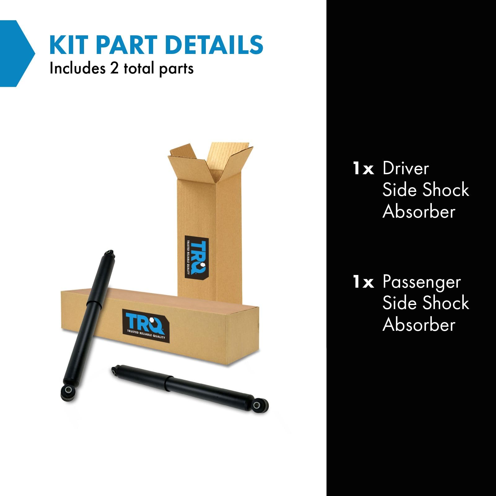 Trq Front Rear Shock Absorber Set Compatible With 1997-2002 Ford Expedition 1987-1999 F-250 1997 F-250 Hd 1980-1997 F-350 1998-2