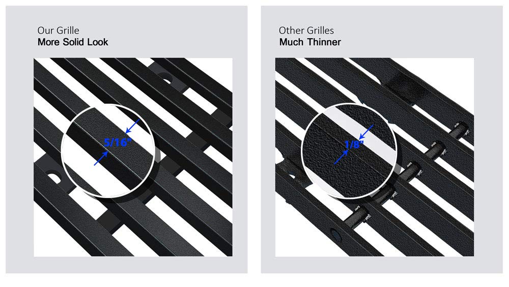 APS Compatible with Chevy Blazer C K Pickup Suburban 1994-1999 & 95-99 Tahoe Main Upper Stainless Steel Black Billet Grille Gril