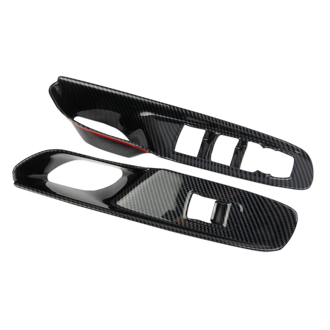 Carbon Fiber Window Lift Switch Panel Cover Trims For Chevrolet Corvette C8 Convertible 2020-2024