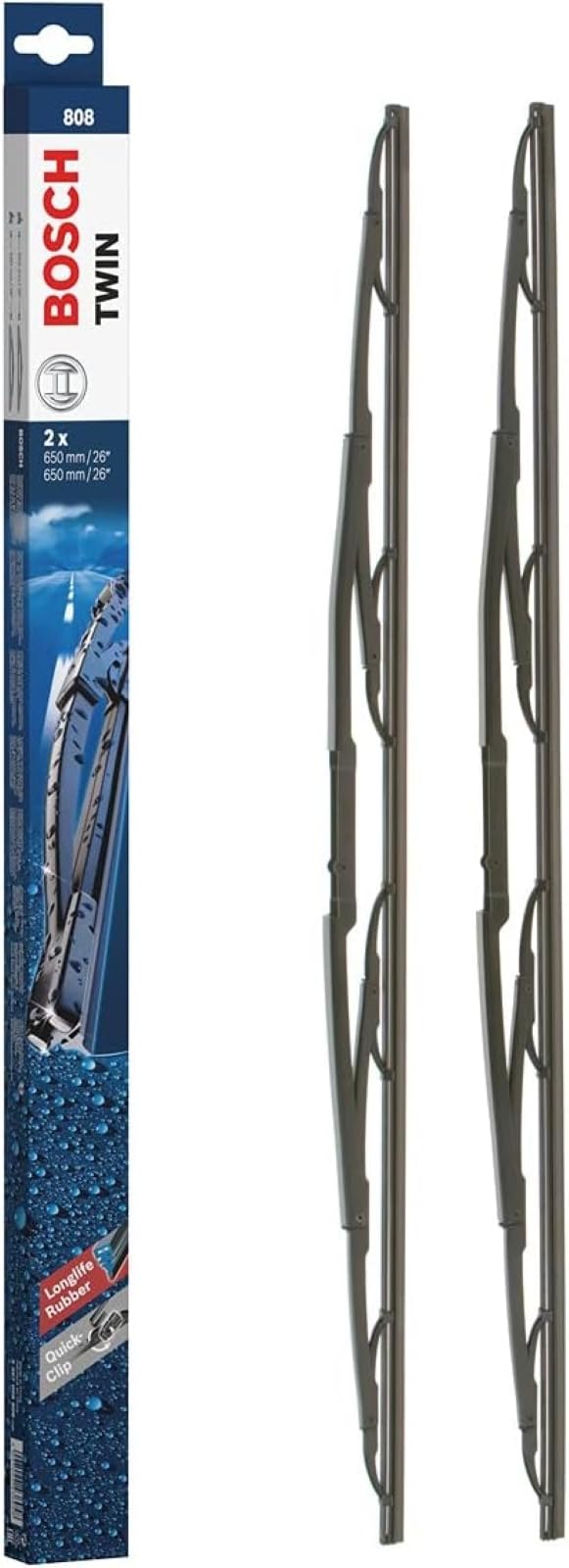 Bosch 3397005808 Twin Standard Original Equipment Replacement Wiper Blade - 26''/26'' (Set Of 2)