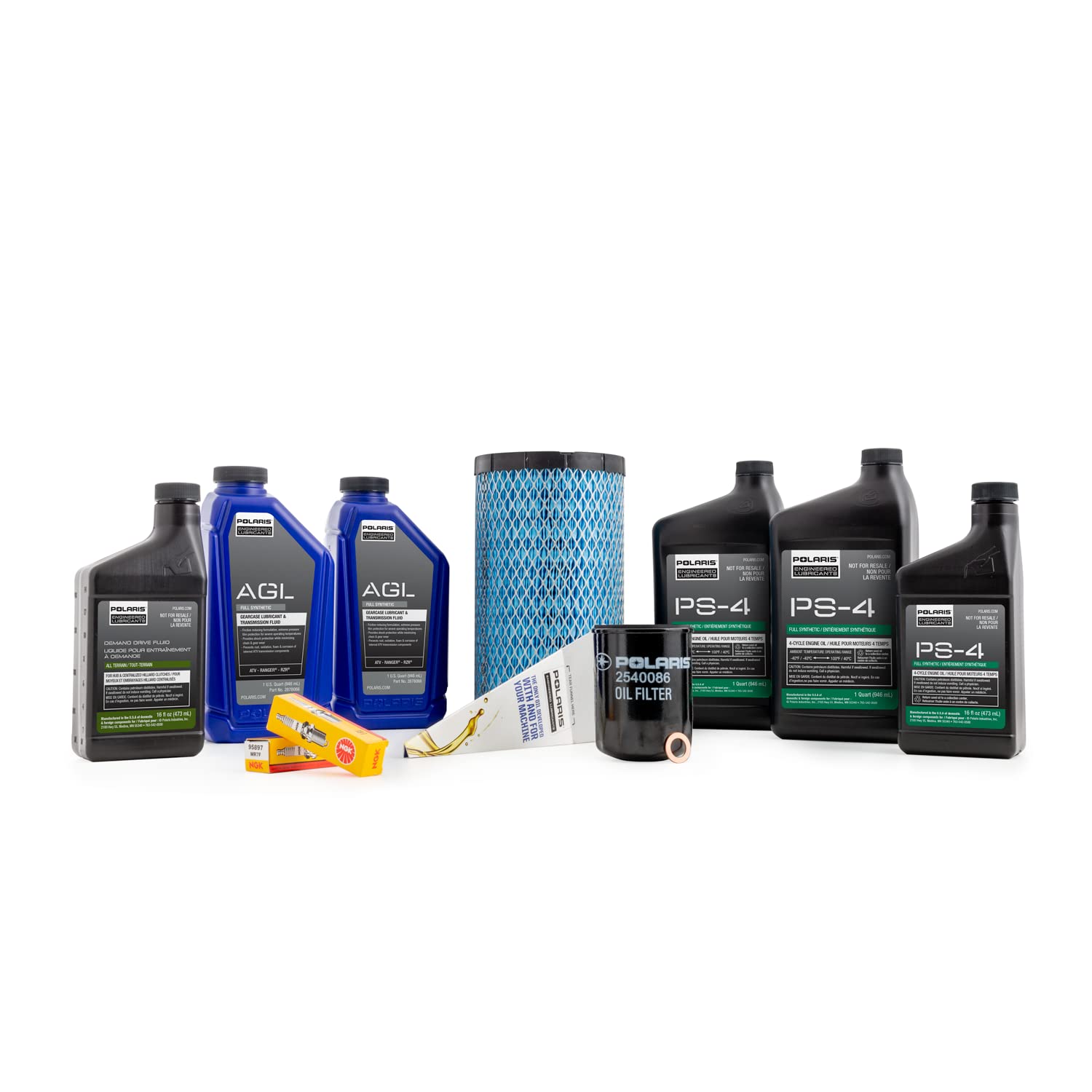 Polaris Service Kit for RANGER 1000 XP, 1000 CREW XP Models and More, Includes Demand Drive Fluid, AGL Fluid, PS-4 5W-50 Full Sy