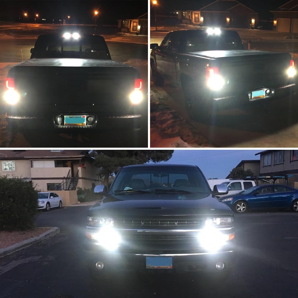 Auxlight 1156 Ba15S 1003 1156A 1141 7506 Led Bulbs Xenon White, Ultra Bright 57-Smd Led Replacement For Back Up/Reverse Lights, Brake/Tail Lights, Turn Signal/Parking Or Running Lights (Pack Of 2)