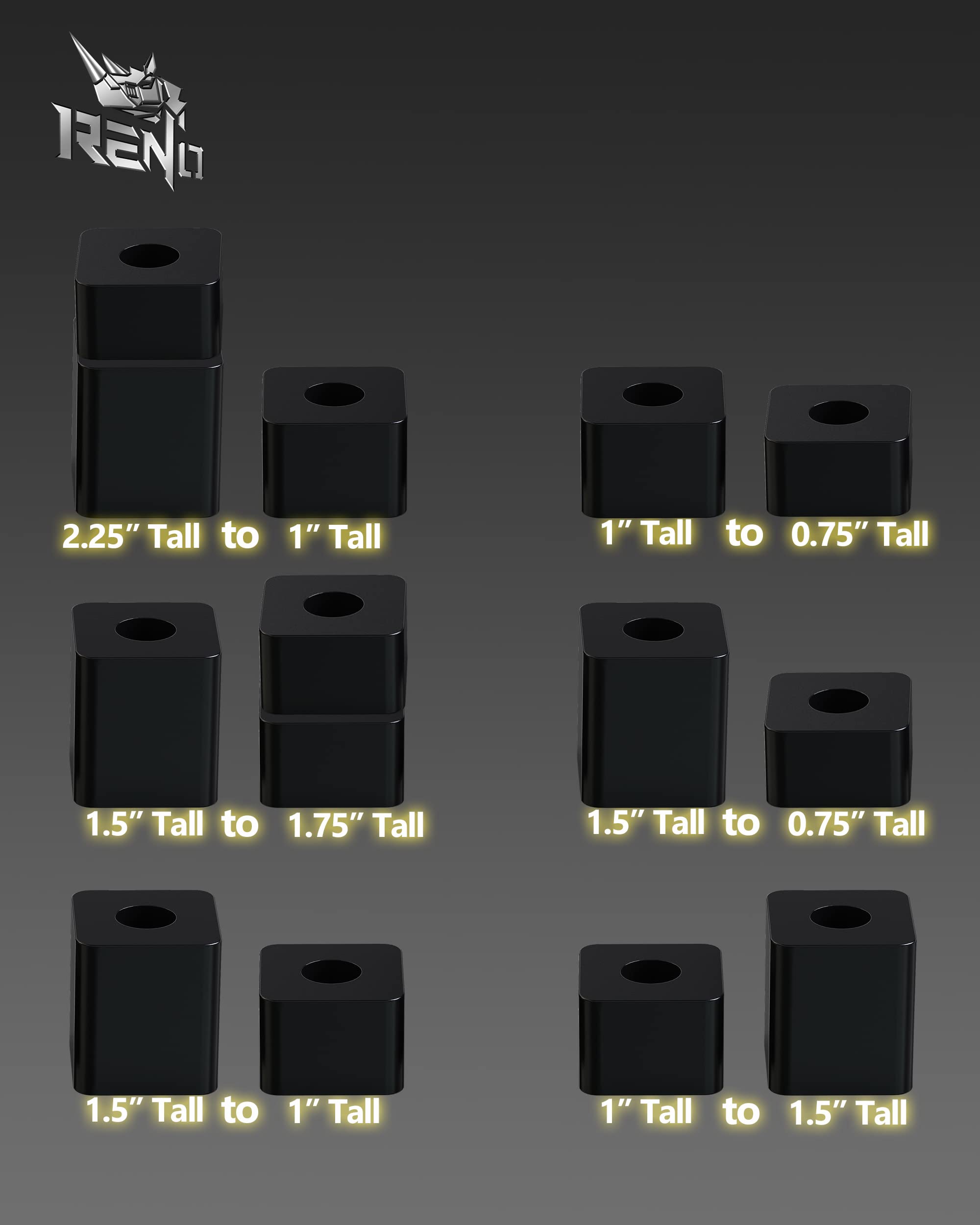 Reno Seat Spacers, Front Driver Or Passenger Recline Lift Kit 3/4''-2.25'' Compatiable With F150 2015+ | F250/F350/F450 Super Du