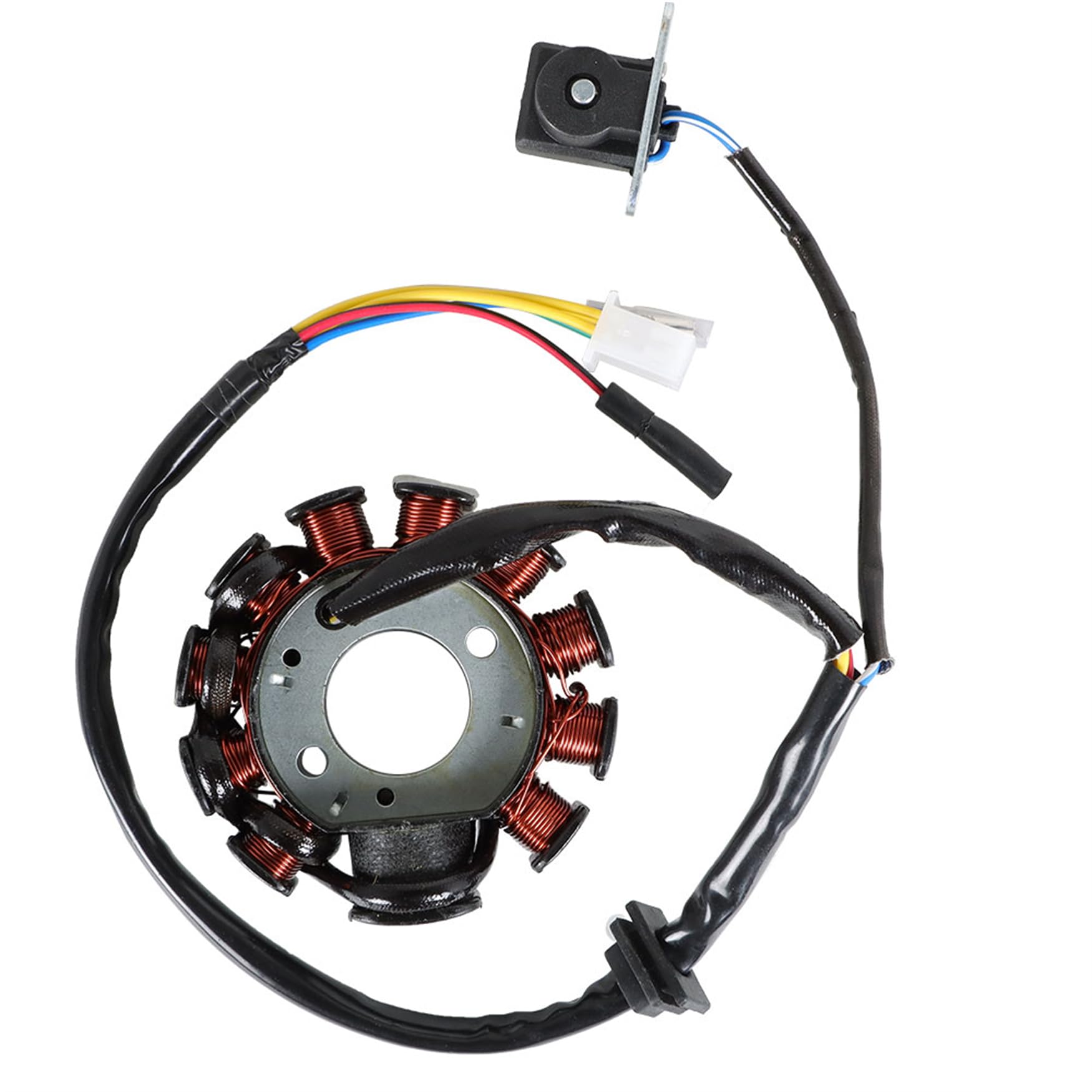 Wflnhd 11 Pole/Coils Magneto Stator Ac 6 Pole Coil Replacement For Gy6 150Cc 125Cc Engine Chinese Moped Scooter Atv Quad 4