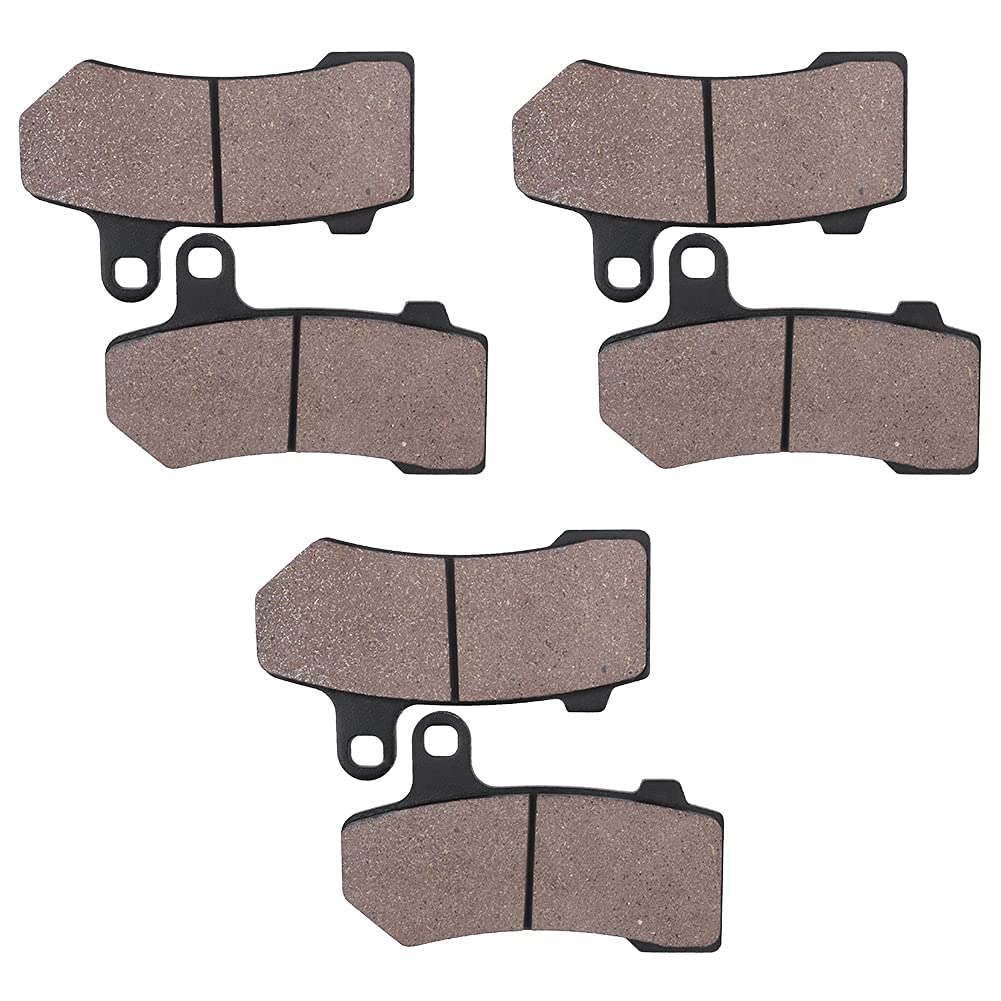 Cyleto Front and Rear Brake Pads for HARLEY DAVIDSON Touring FLHTC Electra Glide Classic 2008-2012 / FLHTCU Ultra Classic Electr