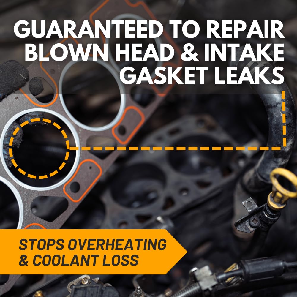 Bar's Leaks HG-1 Blown Head Gasket Repair, 33.8 oz - Pack of 4, Effective Engine Sealant for Leaks and Overheating Issues