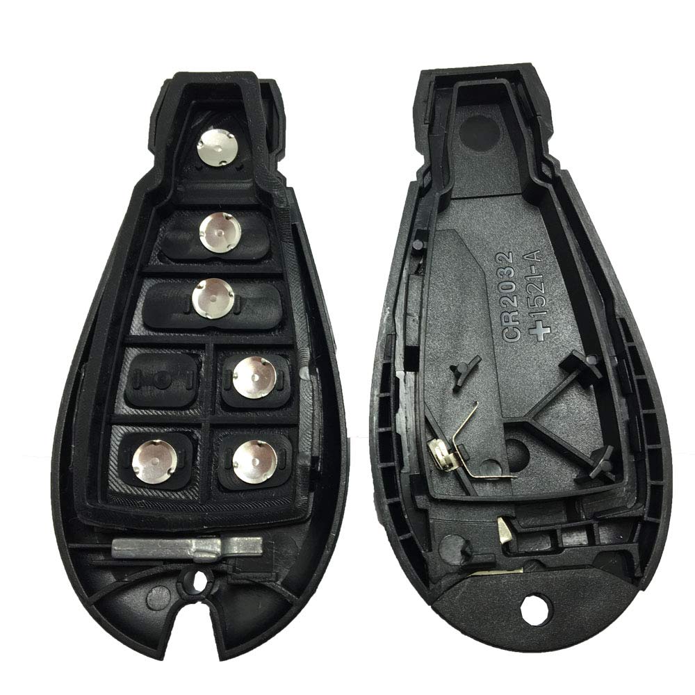 Horande 6 Buttons Replacement Key Fob Cover fit for Dodge Ram 1500 2500 3500 Durango Grand Caravan Journey Jeep Grand Cherokee C