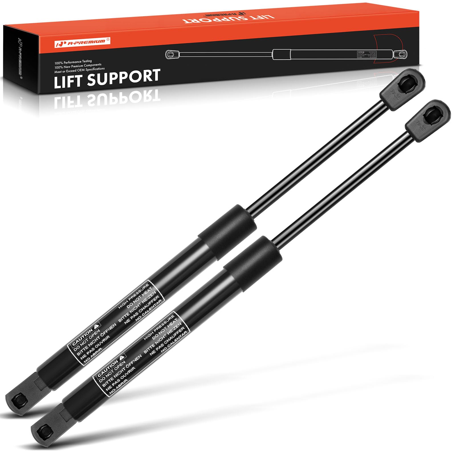 A-Premium Front Hood Lift Supports Shock Struts Gas Spring Damper Compatible With Select Chevrolet Models - Corvette 2005-2013 - Replace# 10399704, 95647(2Pc Set)