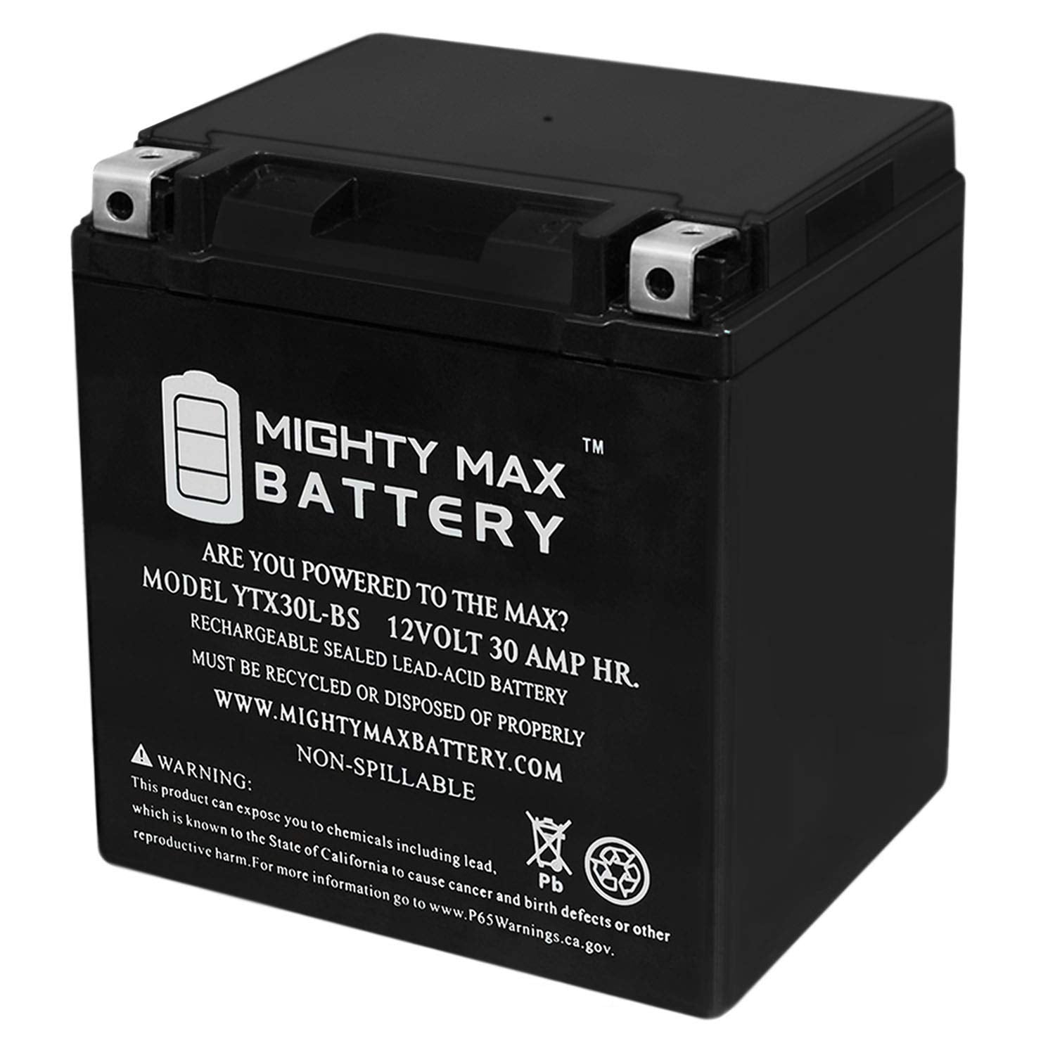 Mighty Max Battery Ytx30L-Bs Battery Replaces Harley Davidson Road Glide, Road King