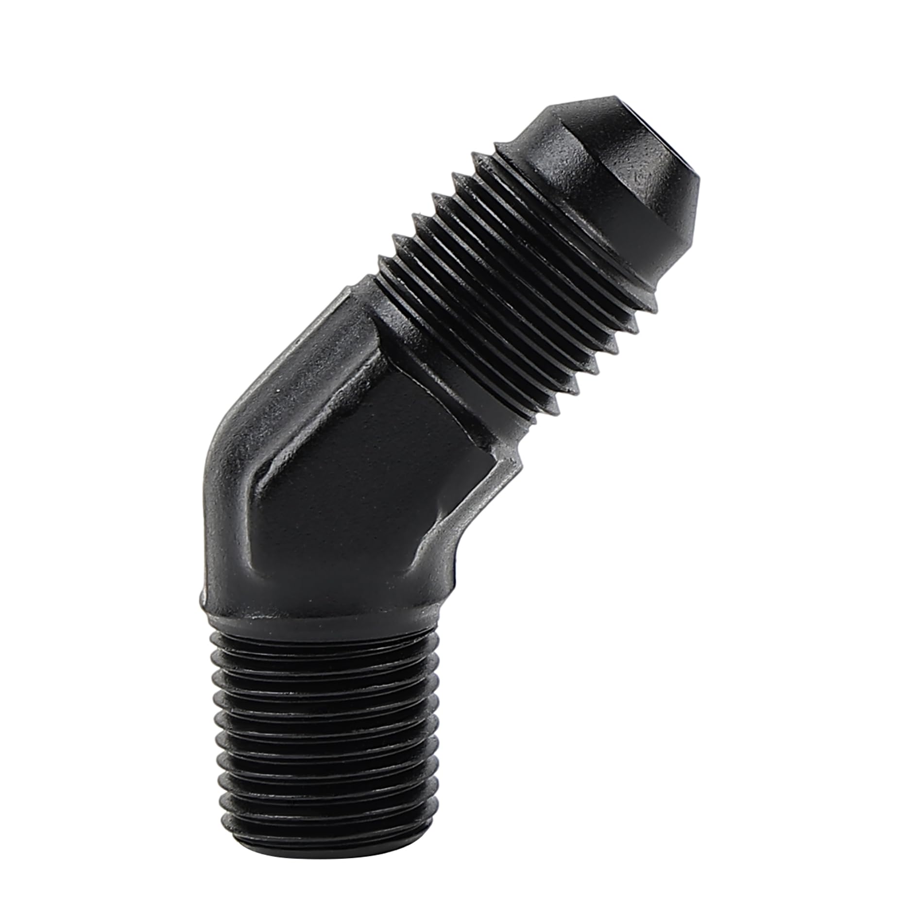 Evil Energy 4An Male Flare To 1/8'' Npt Pipe 45 Degree Fitting Adapter Aluminum Black