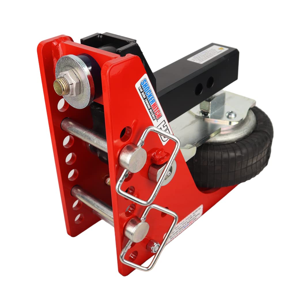 Shocker Air Hitch W/Drop Ball Mount 4-1/2' To 8-1/2' Drop, Fits 2' Hitch, Has 2-5/16' Ball 12000 Lbs