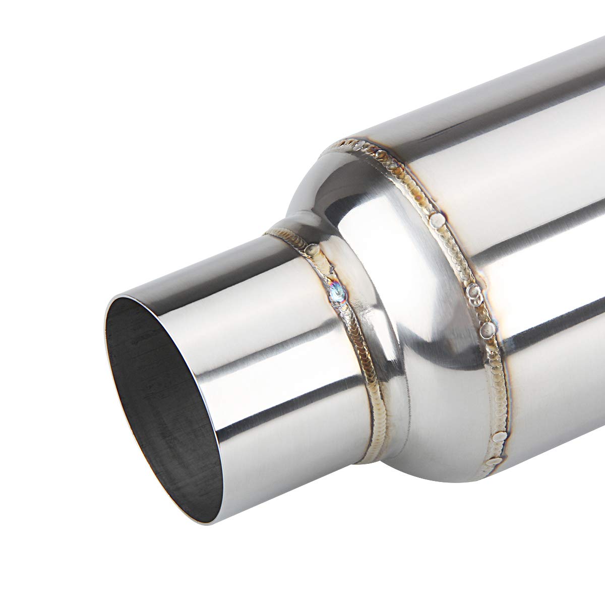 Lcgp 2.5' Inlet & Outlet Universal Resonator, 16' Long Performance Muffler, Weld- On, Straight Through Design, Deep Tone