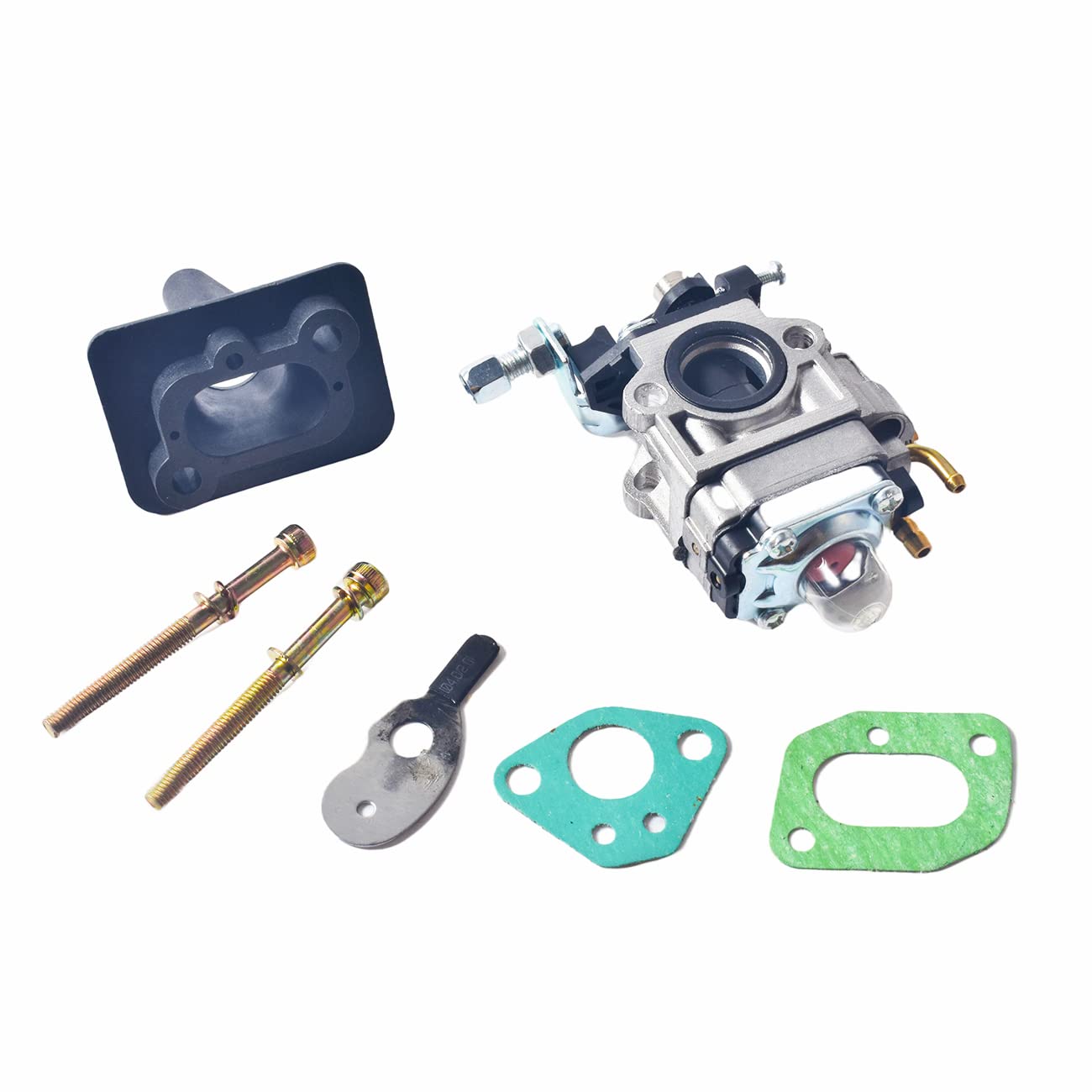 15Mm Carburetor Carb Upgrade Kit Air Filter Manifold Inatake Pipe Inlet Alloy Stack For 2 Stroke 33Cc 43Cc 47Cc 49Cc 50Cc 52Cc S