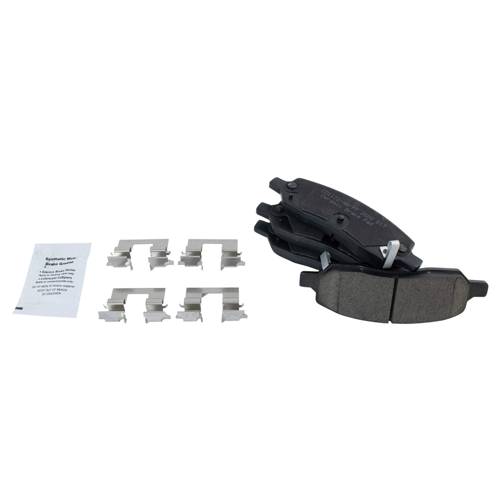 Trq Rear Brake Pad & Rotor Kit Brake Pads Brake Rotor Ceramic Premium G-Coated Compatible With 2006-2011 Buick Lucerne Cadillac