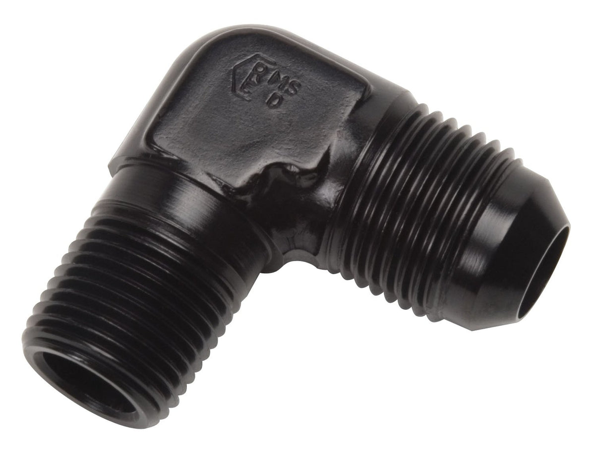 Edelbrock 660863 Black Proclassic 90 Degree Adapter Fitting