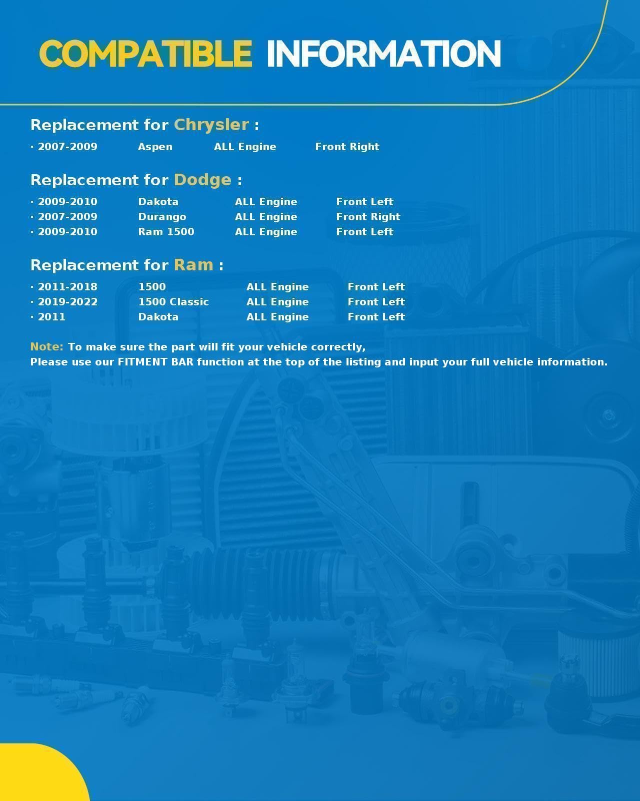Philtop 18B5055 Disc Brake Caliper Assembly Front Left For Ram 2011-2018 1500, 2019-2022 1500 Classic, Dodge 2009-2010 Ram 1500,