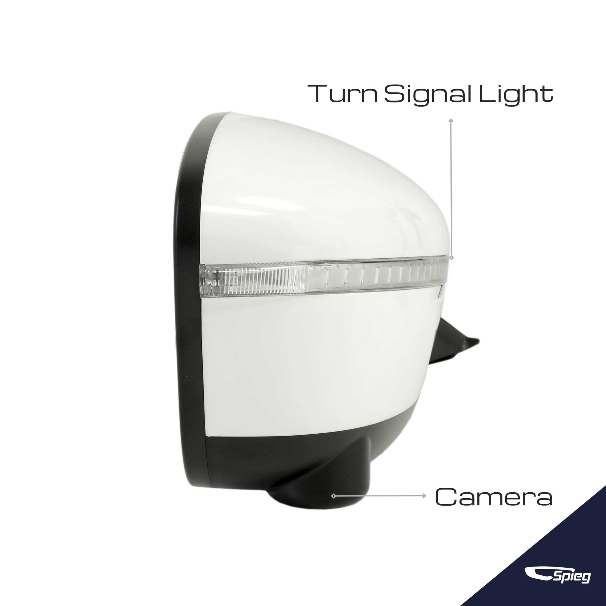 Spieg Ni1321254 Passenger Side Mirror For 2014-2017 Nissan Rogue | Right Side View Mirror Assembly Power Adjustment Heated Turn Signal Light 360 View Camera | Paint To Match