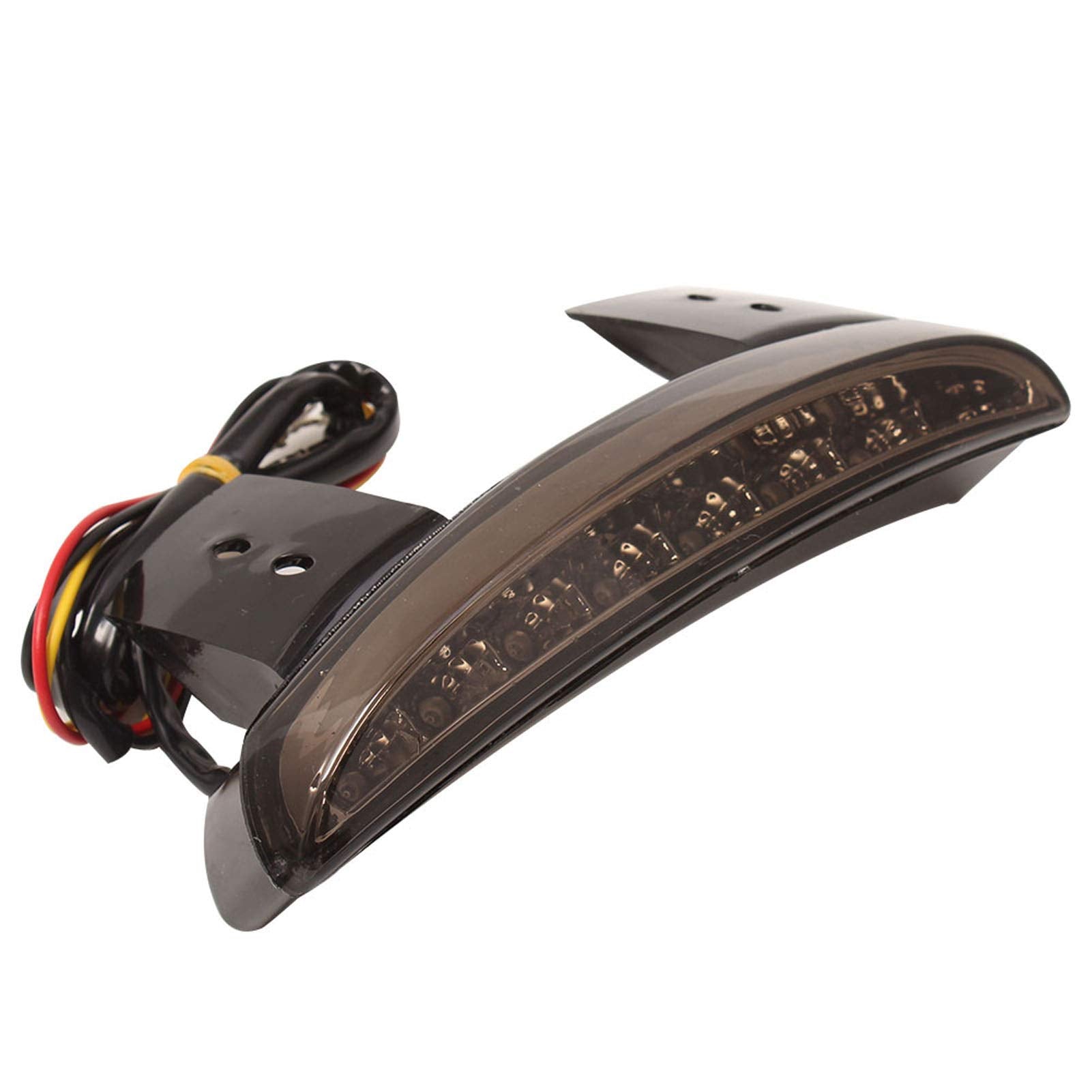 Anki Happigo Ankia Motorcycle Chopped Rear Fender Edge Led Brake License Plate Tail Light Stop Running Light Turn Signal Lamp For Harley Sportster Xl883N 1200N Xl1200V Xl1200X (Black)