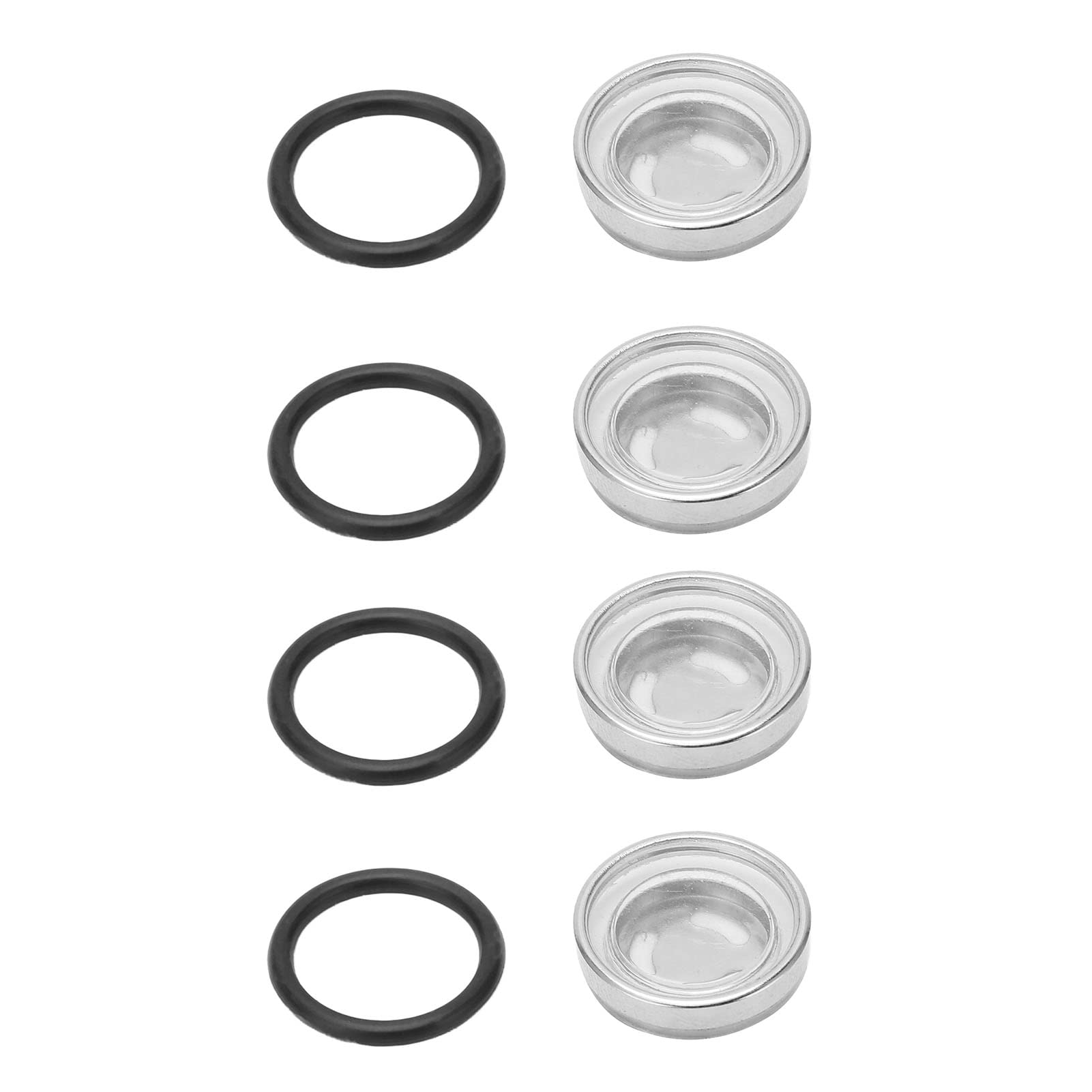 Brake Master Cylinder Gasket Set, 4 Pcs Brake Master Cylinder Reservoir Sight Gasket Set Motorcycle Accessory for Scooter ATV Di