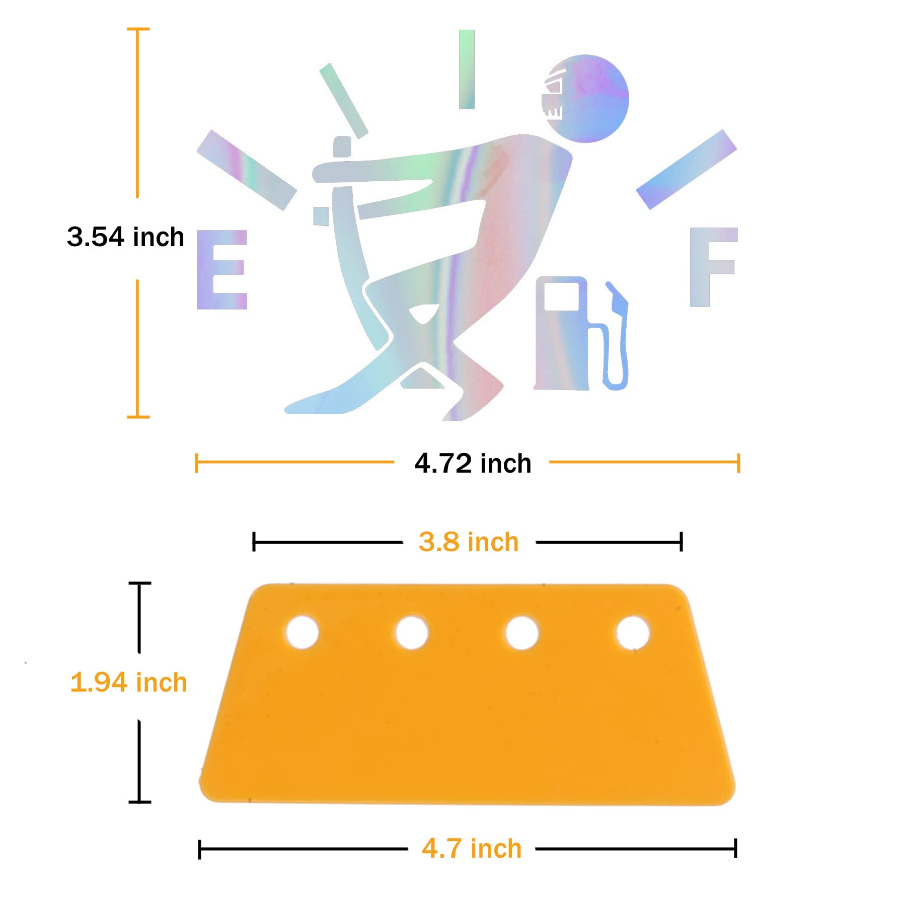 Singaro Funny Car Stickers, High Gas Consumption Decal, Universal Fuel Gage Stickers, Suitable For Cars, Trucks, Motorcycles, Suvs(Colorful)