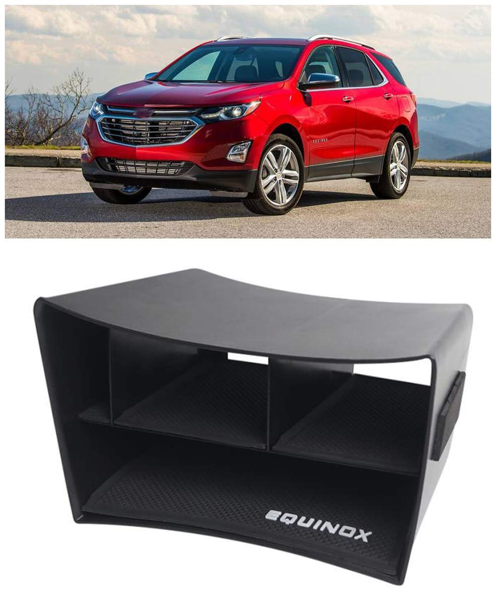 Salusy Car Central Center Console Organizer Insert Tray Storage Box Holder Compatible For Chevrolet Equinox 2018 2019 2020 2021 2022