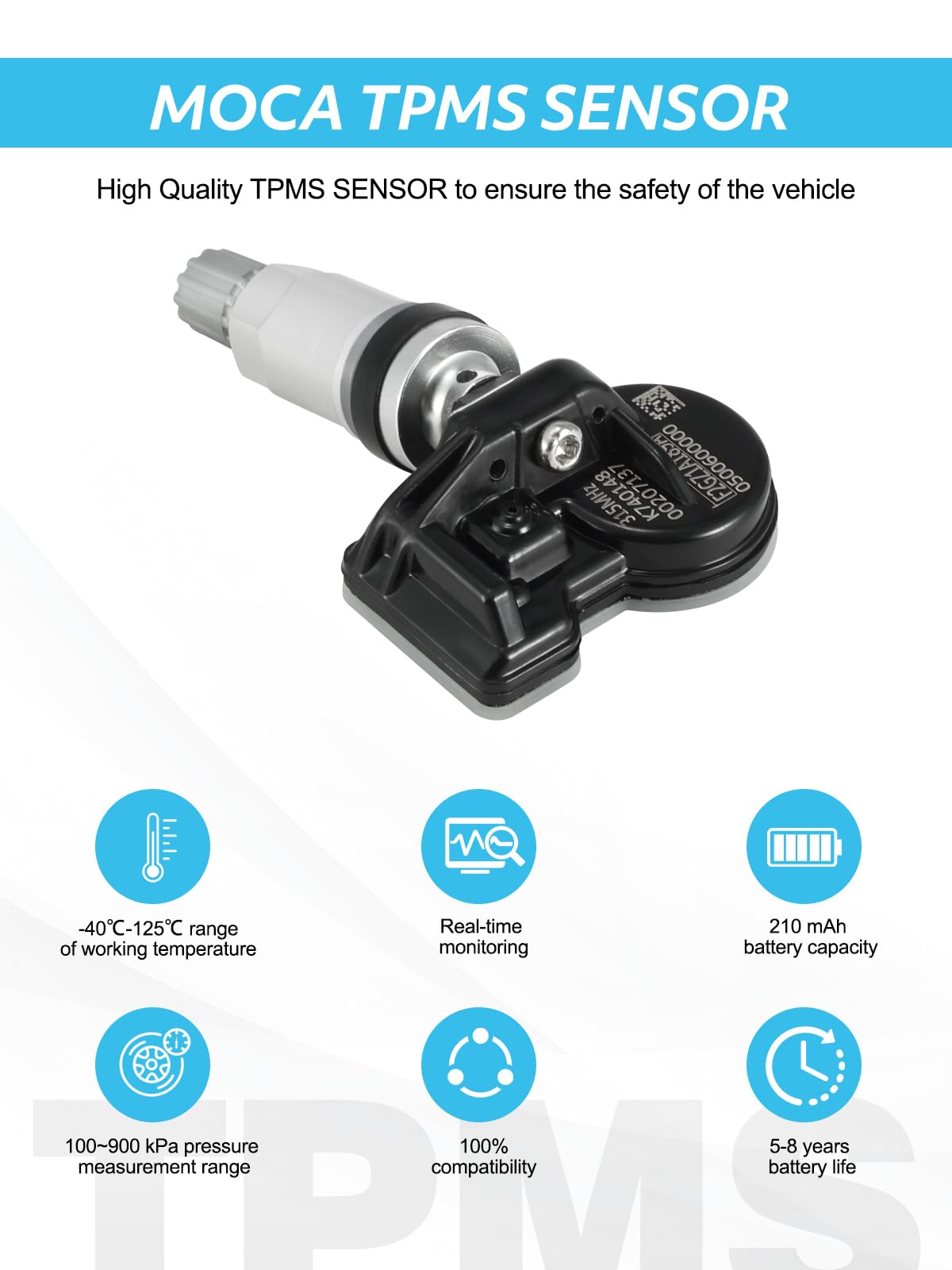 TAUTOY Upgrade TPMS Sensor Ford,4-Pack 315MHZ Tire Pressure Monitor Sensors Fit for Ford F-150 Edge Ranger Flex Mustang Explorer