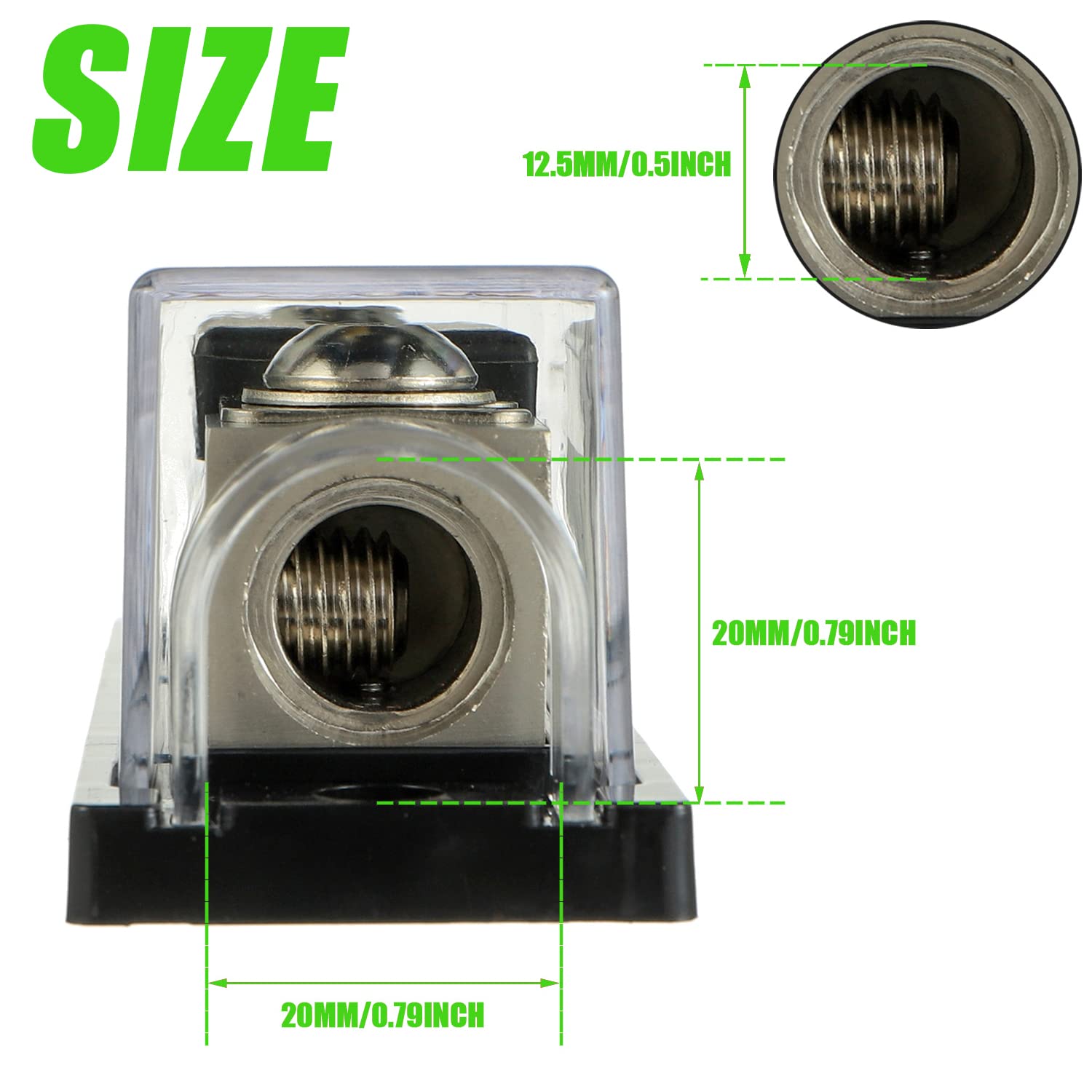 SIGANDG 0/2/4 Gauge AWG Inline ANL Fuse Holder with 250 Amp Fuse