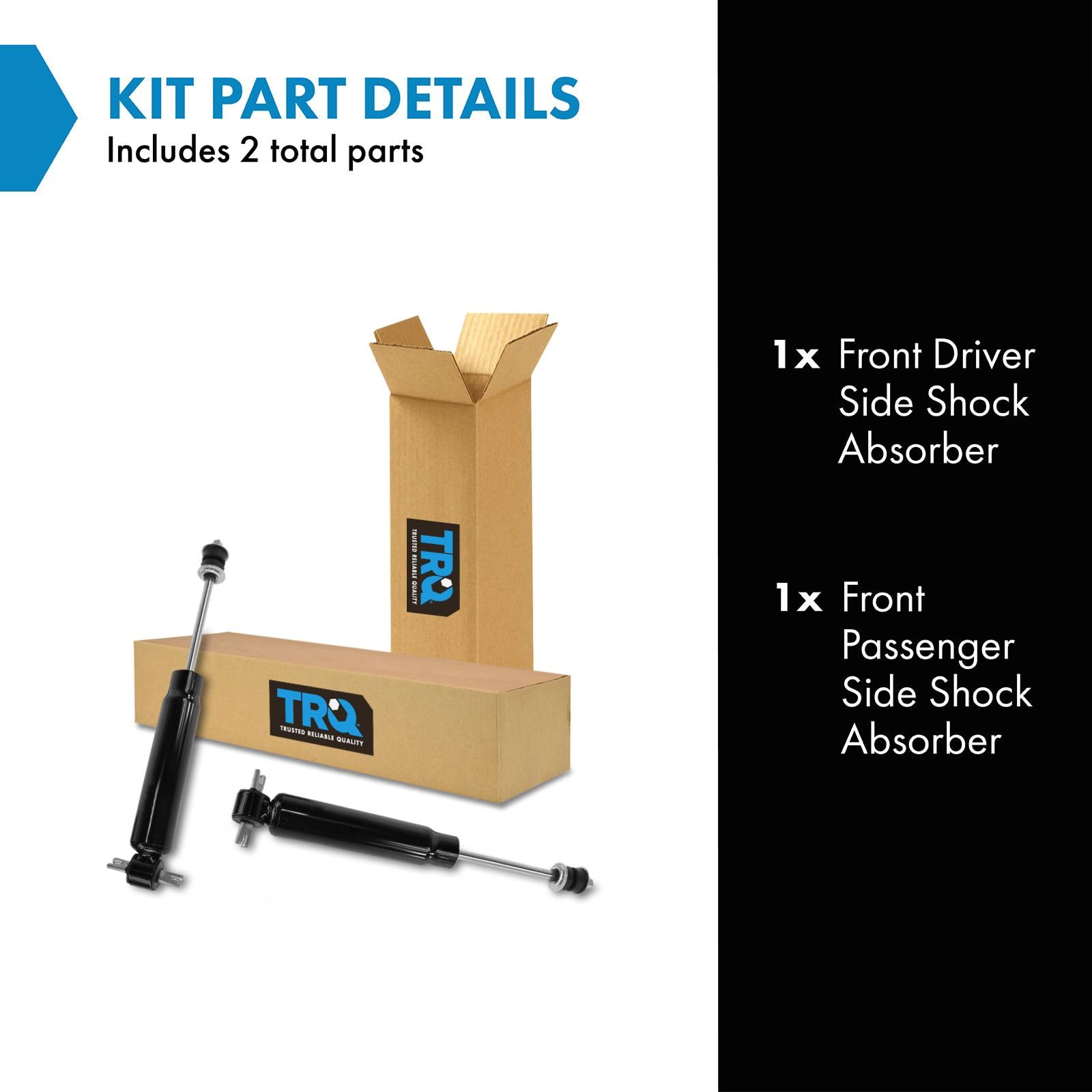 Trq Front Shock Absorber Set Compatible With 1992-2002 Ford Crown Victoria Mercury Grand Marquis