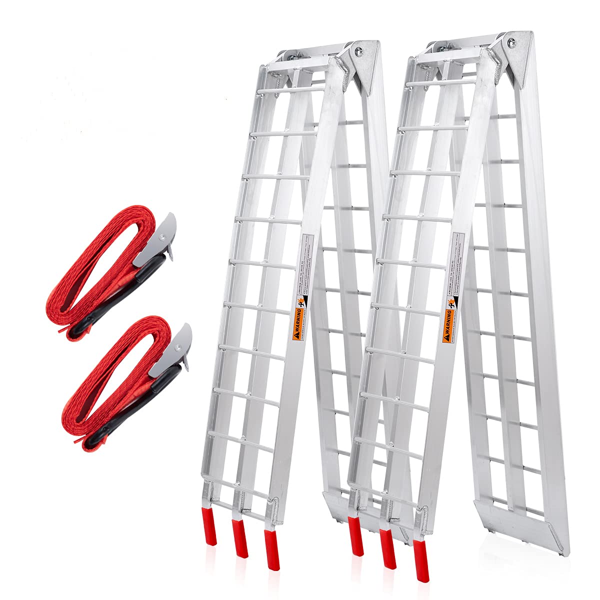 Stowable Ramp Vendav Atv Ramps Aluminum Folding Loading Ramps 1500Lbs Capacity 7.5Ft ...