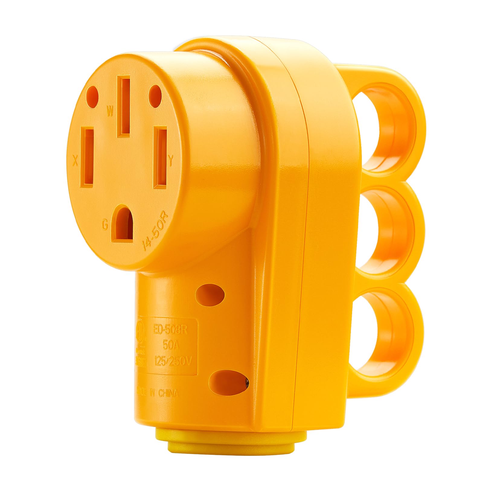 Kohree 50 Amp RV Plug Female, RV Receptacle Heavy Duty Replacement 125/250V, NEMA 14-50R Plug with Ergonomic Grip Handle for RV 