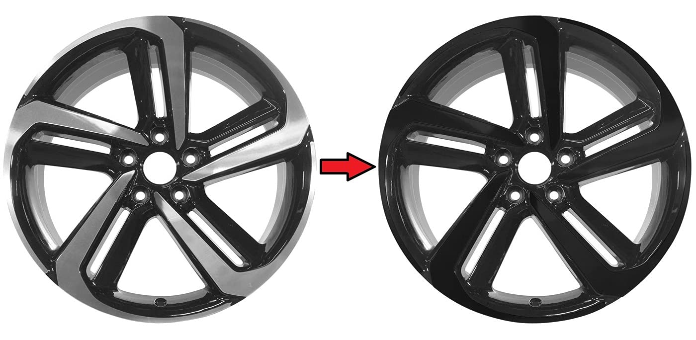 Slickmod Chrome Delete Blackout Vinyl Overlay For 2018 2021 Honda Accord Sedan 19 Sport Wheel Rims 1. Gloss Black