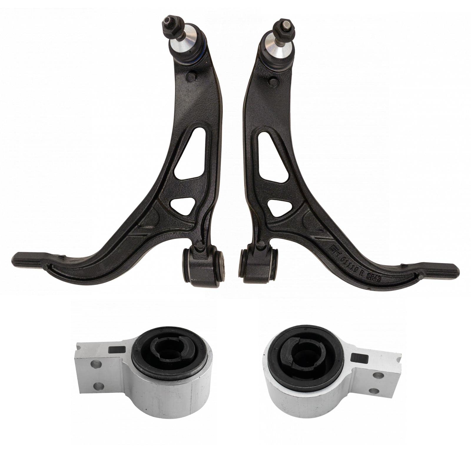 TRQ Front Lower Control Arm with Ball Joint Set Control Arm Bushing Compatible with 2011-2019 Ford Explorer 2013-2019 Police Int