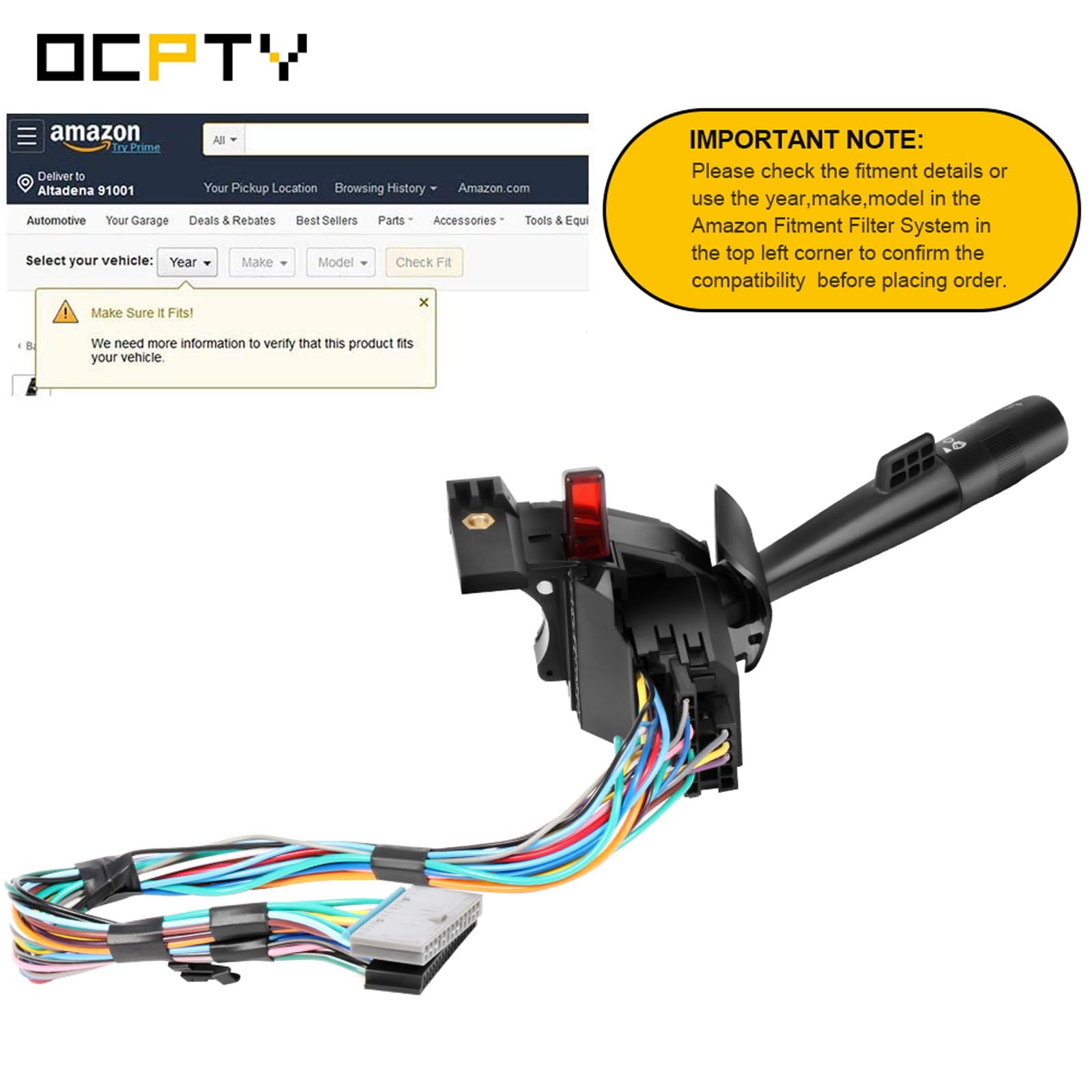 OCPTY Turn Signal Switch fits for Chevrolet 2003-2009 C6500 C7500 Kodiak Express 2001-20021500 2500 3500 2003-2009 for GMC C4500 C5500 C6500 C7500 TOPKICK for GMC 2001-2002 Savana 1500 2500 350
