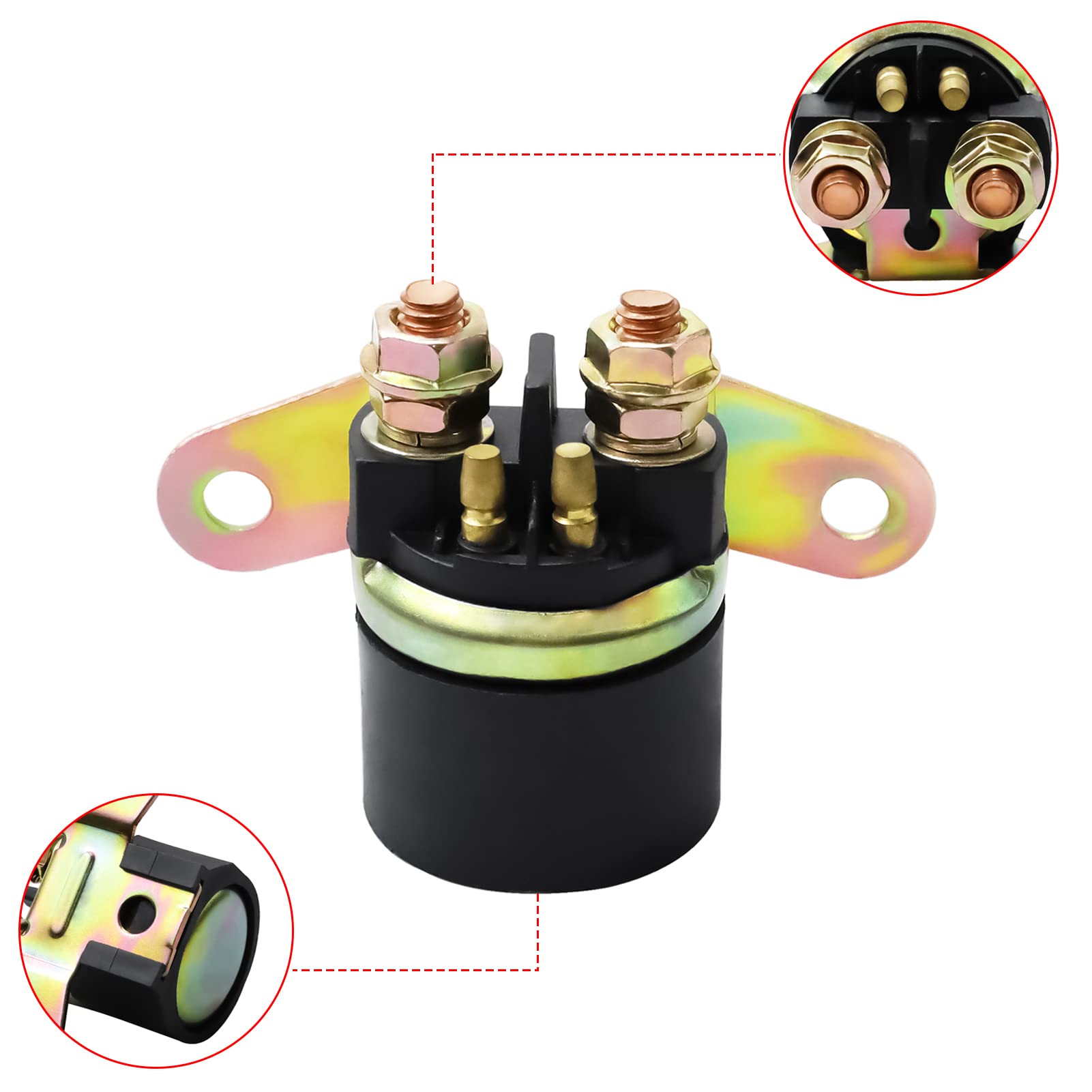 Vtx1800 Starter Solenoid Relay For Honda Vtx 1800 2002-2008 For Arctic Cat 250 300 1998-2005 Ski-Doo Expedition Le 1200 For Suzuki Ltf250 Quadrunner 250?Ltf300 Dr250 1990-1995 Gsx600 1988-1997